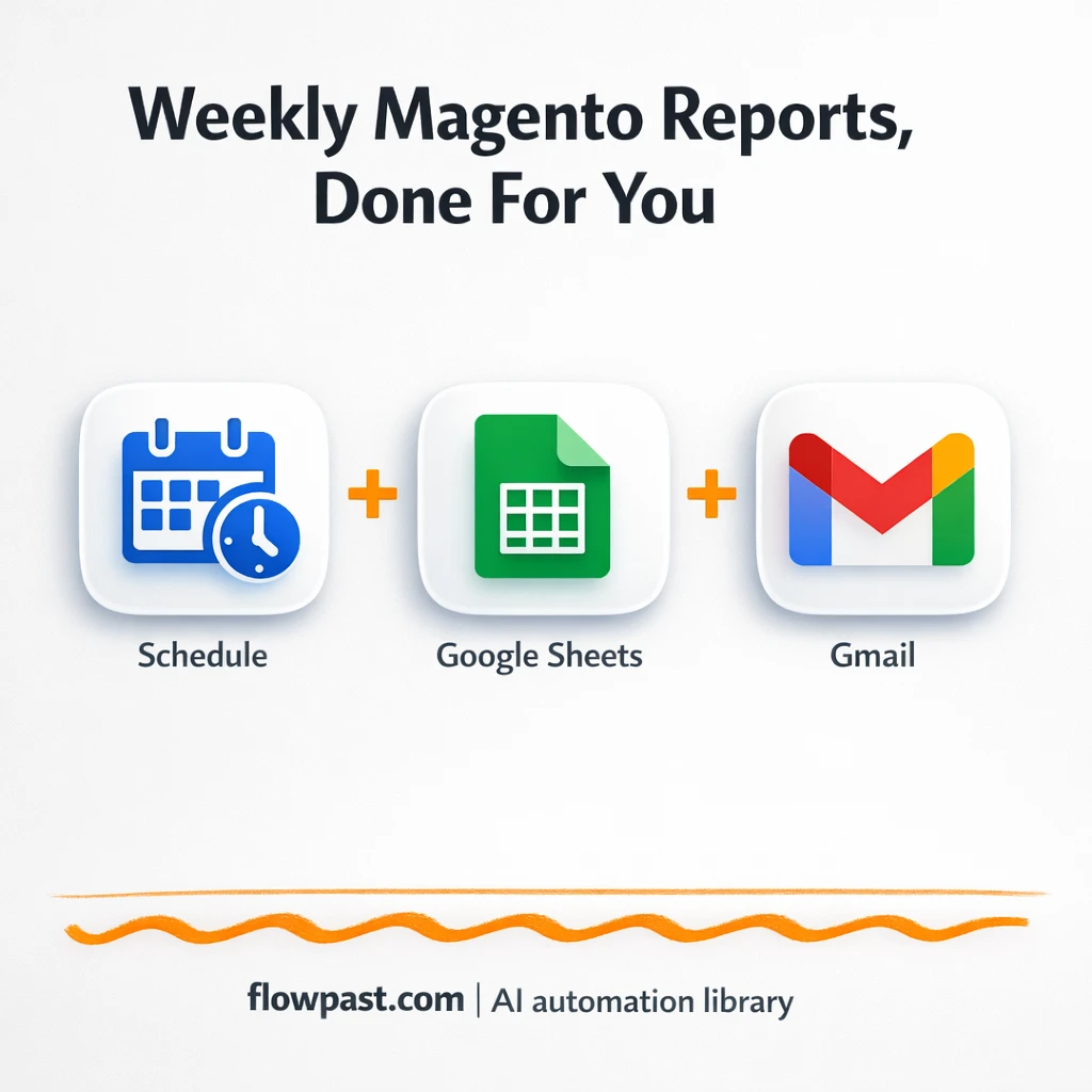Magento 2 to Google Sheets, weekly sales clarity - n8n workflow automation template