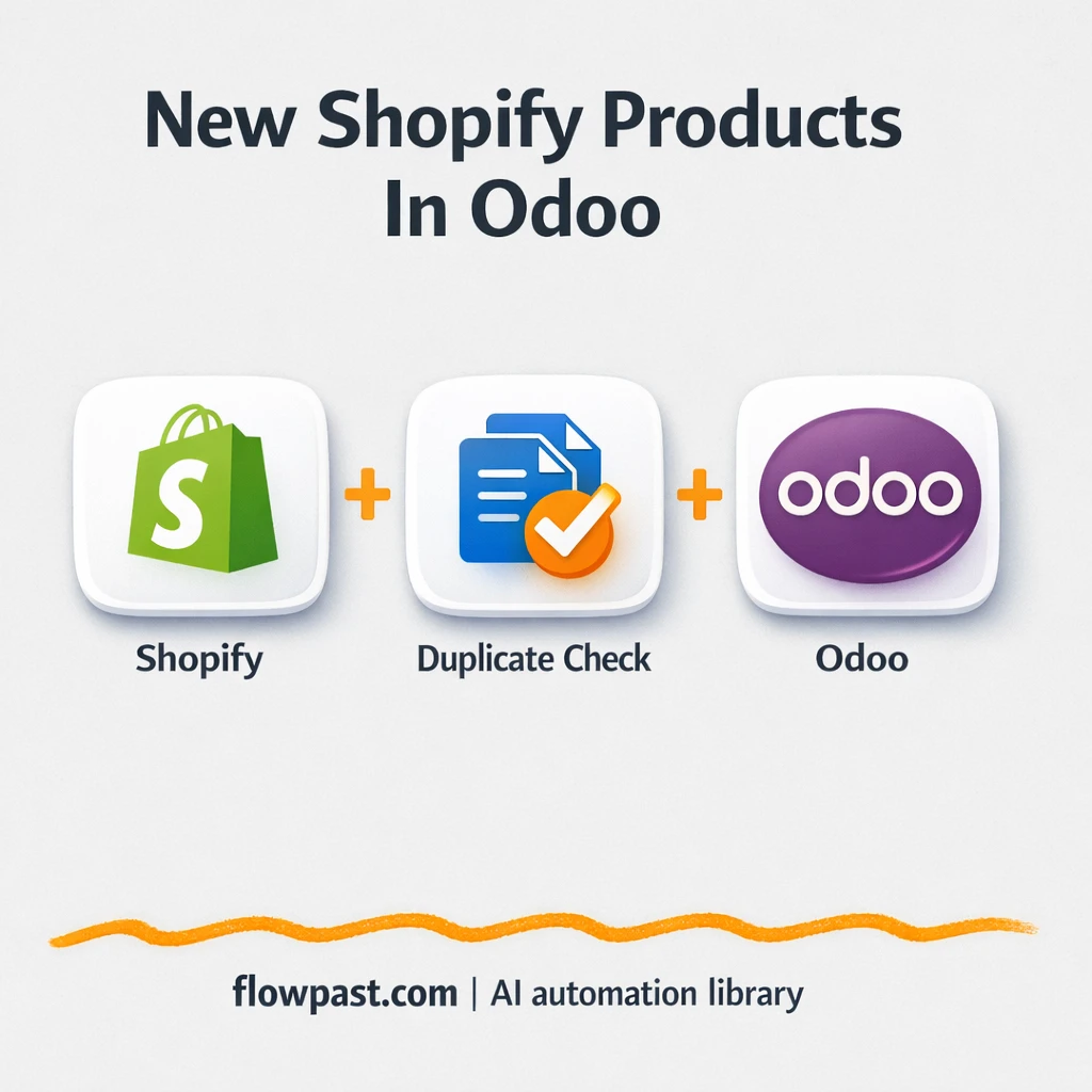 Shopify to Odoo, new products added without duplicates - n8n workflow automation template