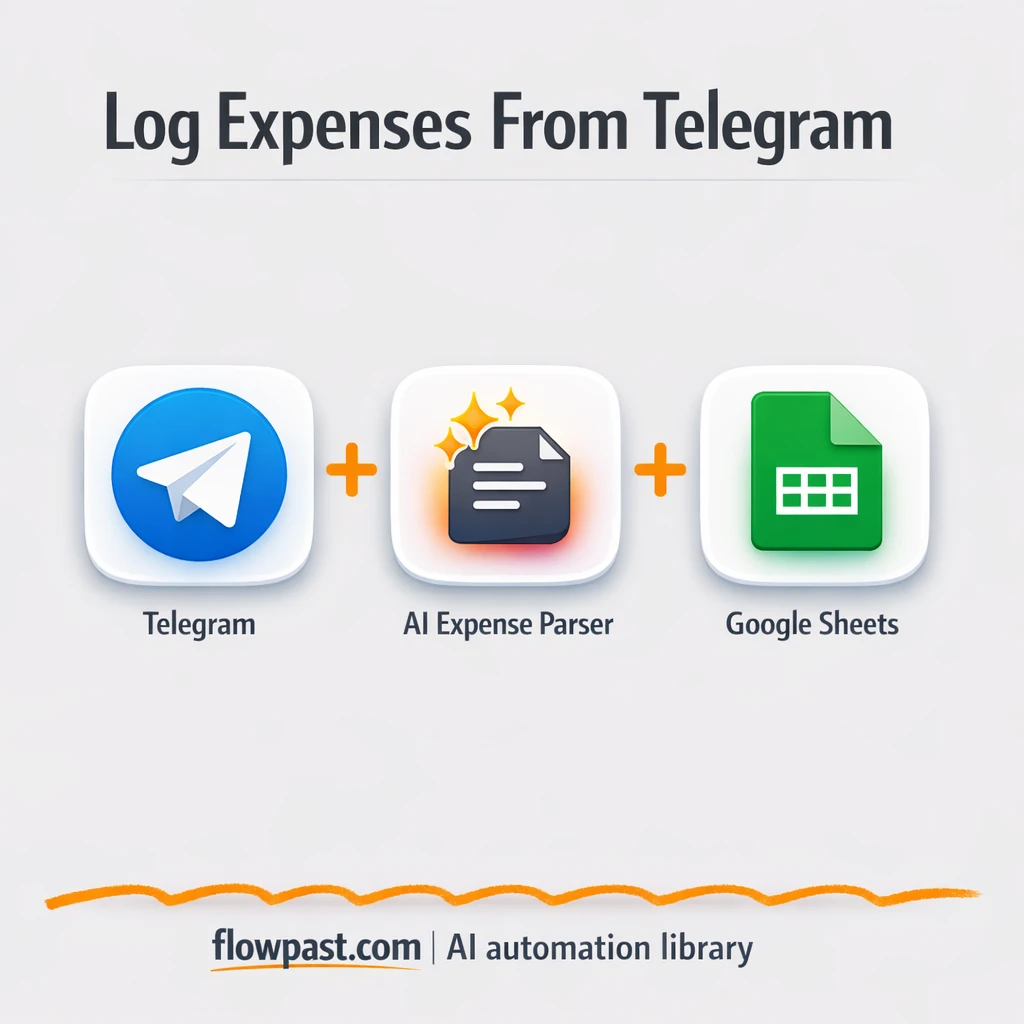 Telegram to Google Sheets, expenses logged clean - n8n workflow automation template
