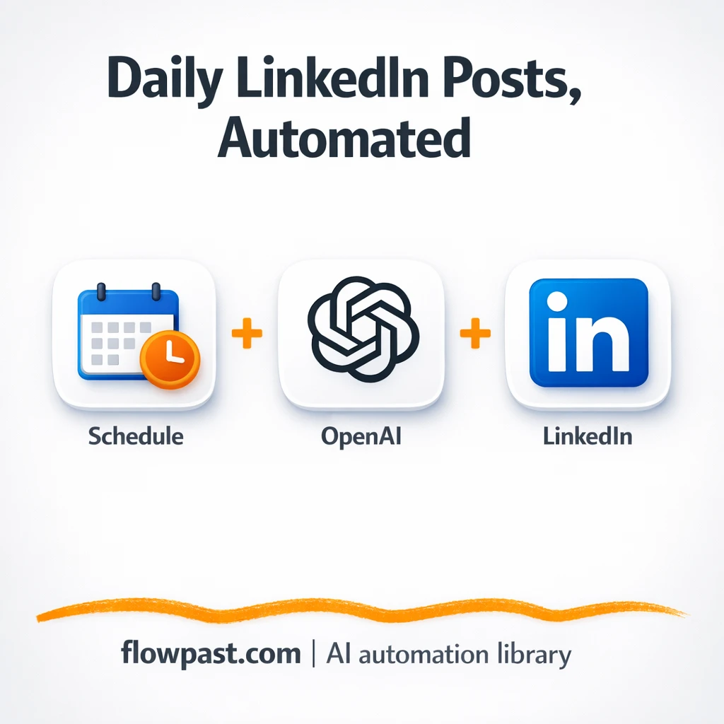 Notion + LinkedIn: consistent posts without drafts - n8n workflow automation template
