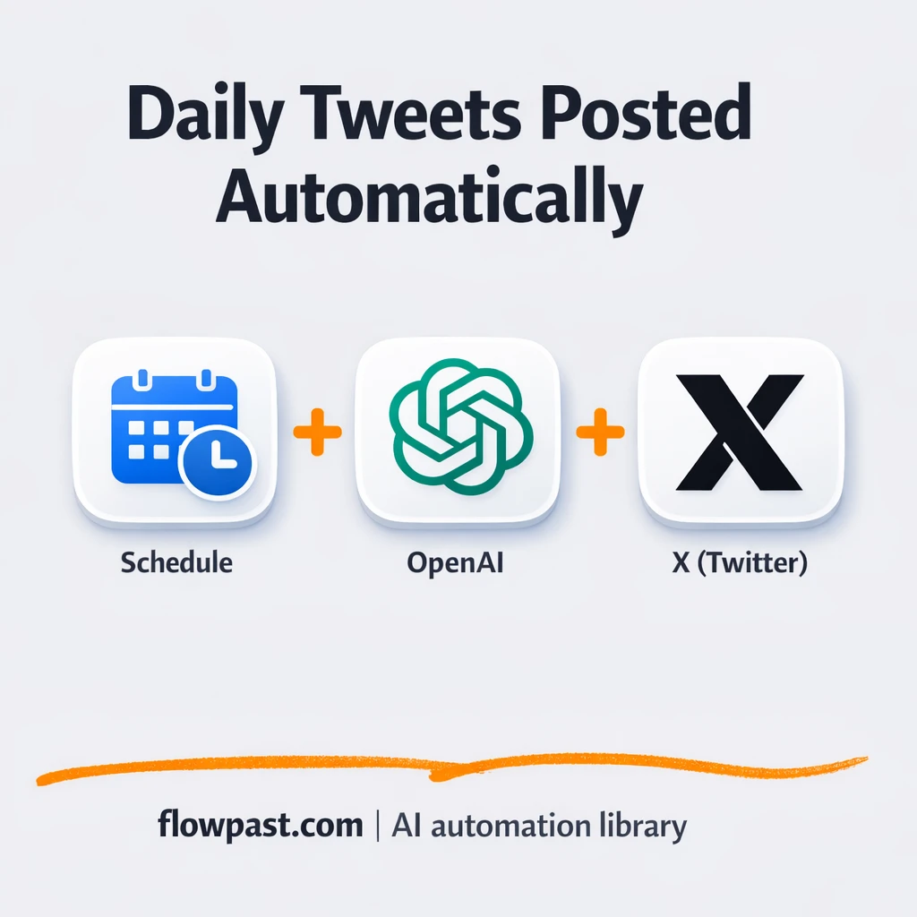 Perplexity + OpenAI to X, daily tweets handled - n8n workflow automation template