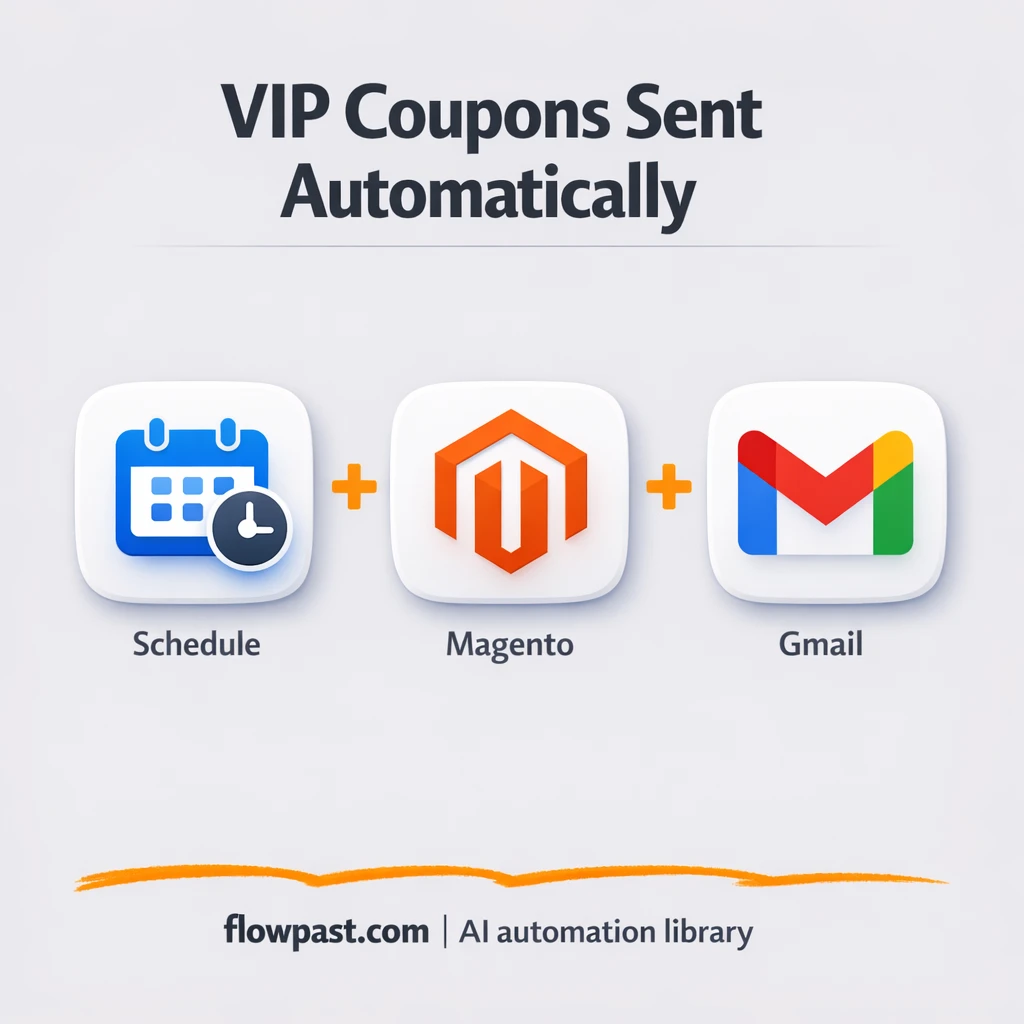 Magento to Gmail, VIP coupon emails sent for you - n8n workflow automation template