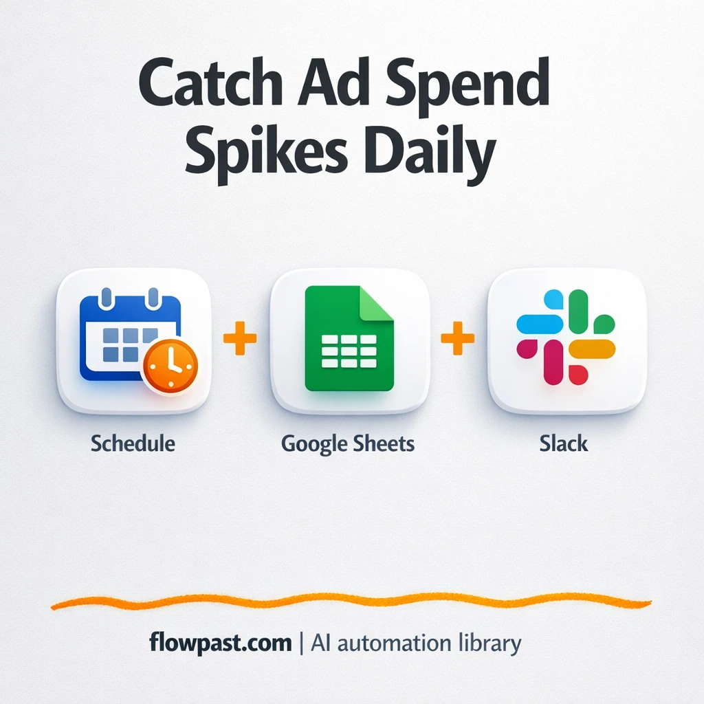Google Sheets + Slack: ad spend alerts that catch spikes - n8n workflow automation template