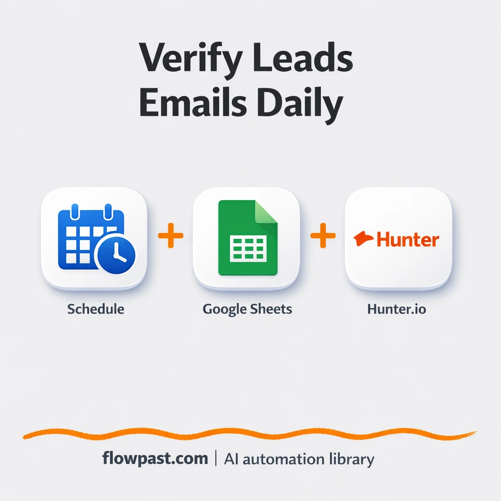 Google Sheets + Hunter.io: cleaner outreach lists - n8n workflow automation template