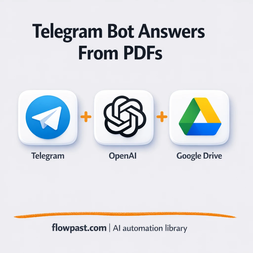 Telegram + Google Drive: instant answers from PDFs - n8n workflow automation template