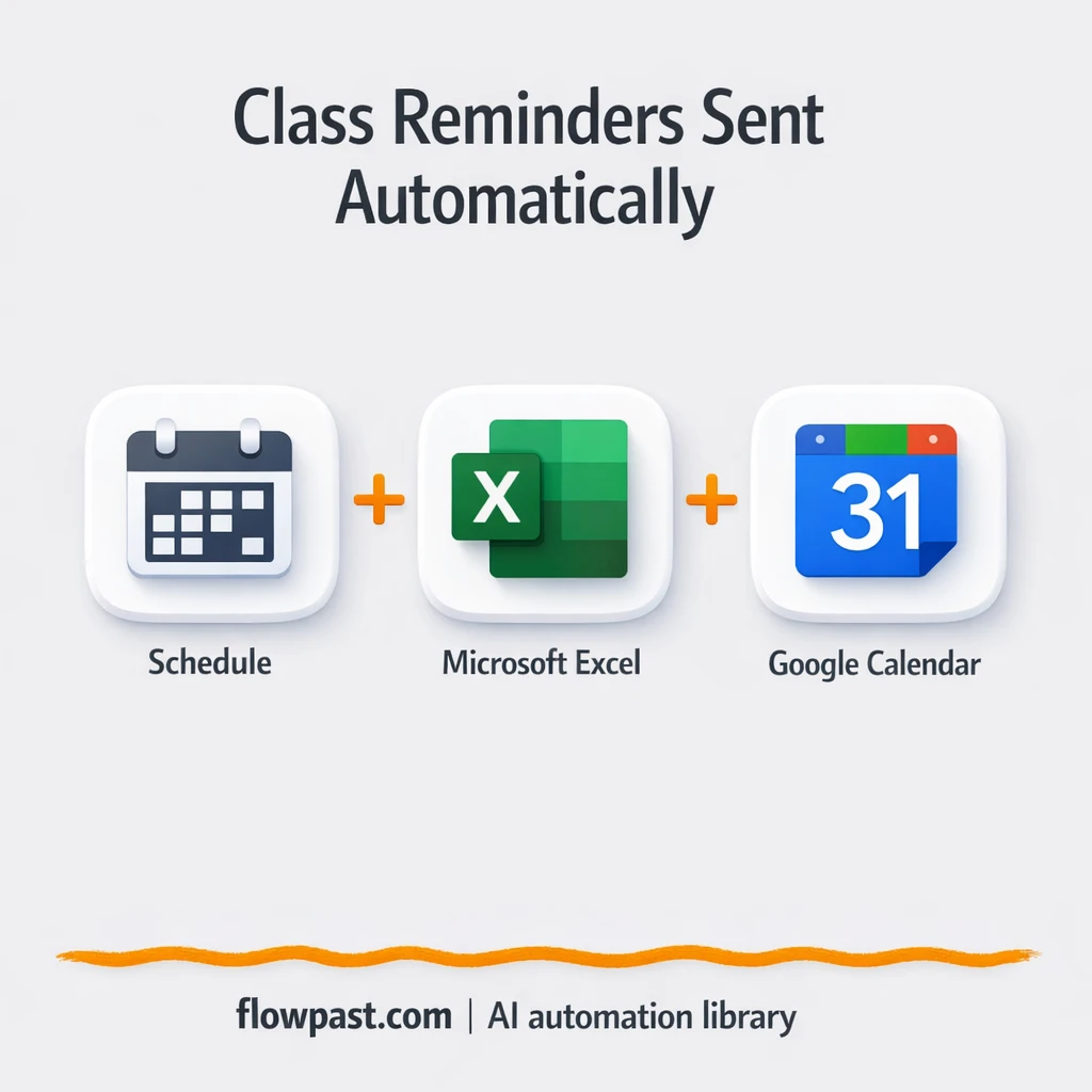 Google Calendar + Gmail class reminders, sent right - n8n workflow automation template