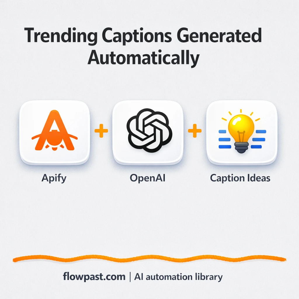 Apify + OpenAI: on-brand Instagram captions fast - n8n workflow automation template