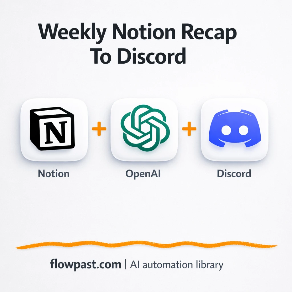 Notion to Discord, weekly journal recap you will read - n8n workflow automation template
