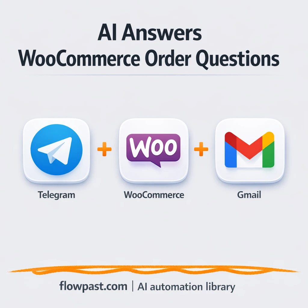 Gmail + Telegram replies with WooCommerce order status - n8n workflow automation template