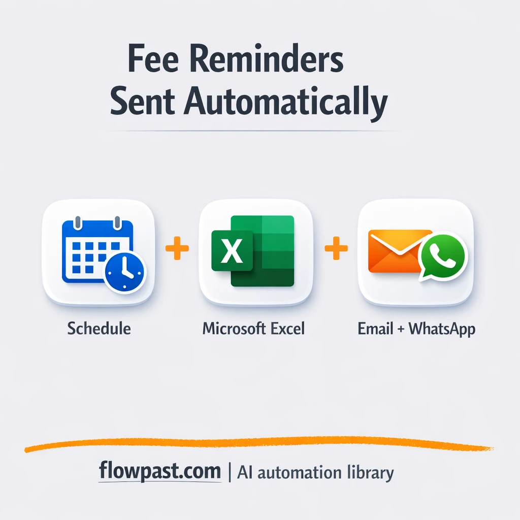 Excel + WhatsApp fee reminders with payment links - n8n workflow automation template
