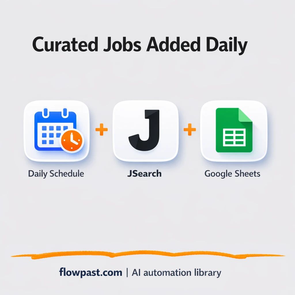 JSearch to Google Sheets, curated jobs in one place - n8n workflow automation template