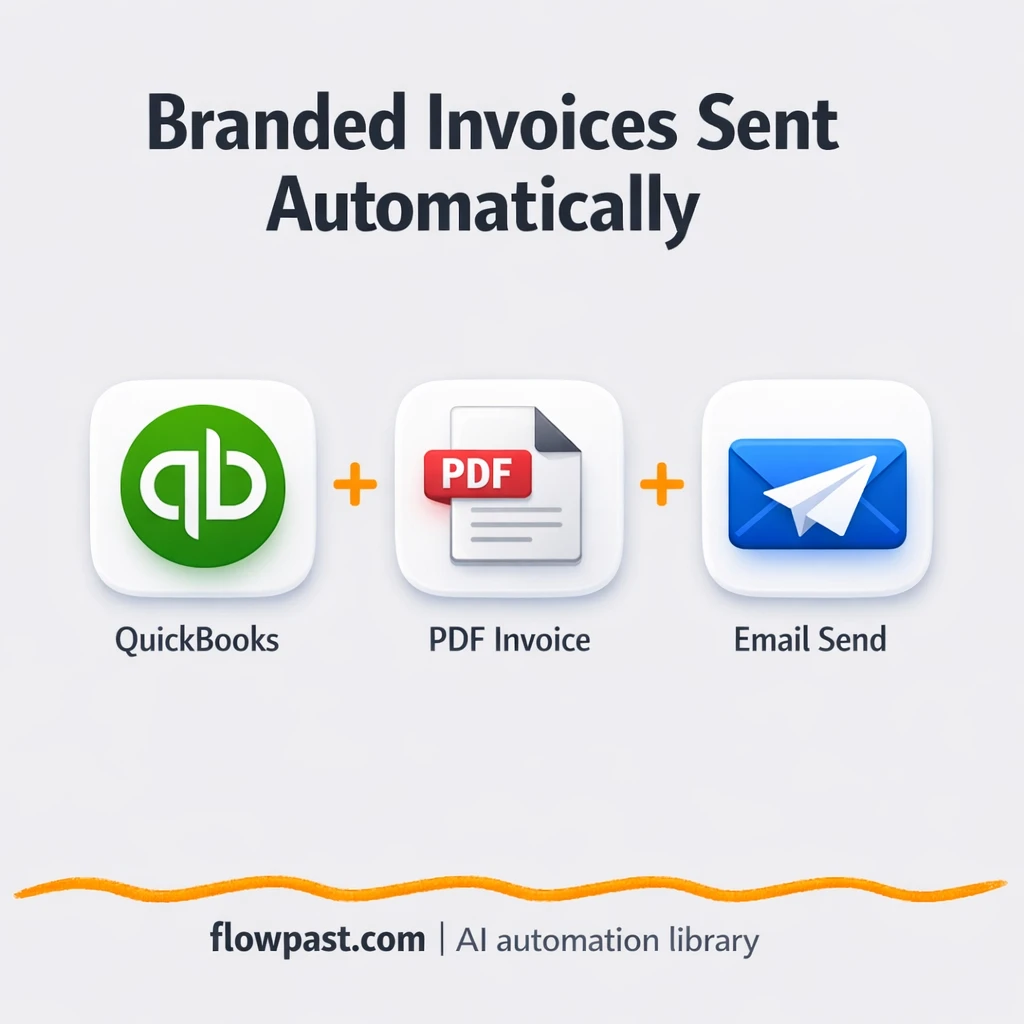 QuickBooks to Gmail, branded PDF invoices sent fast - n8n workflow automation template