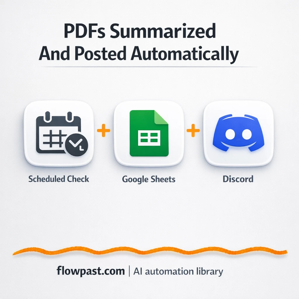 Discord + Google Sheets: PDF summaries you can trust - n8n workflow automation template