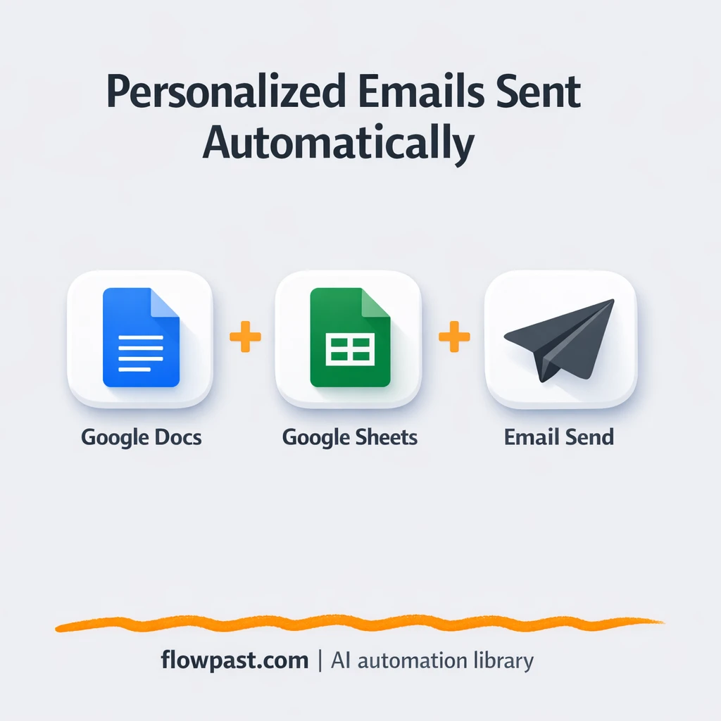 Google Sheets + Google Docs: emails sent and logged - n8n workflow automation template
