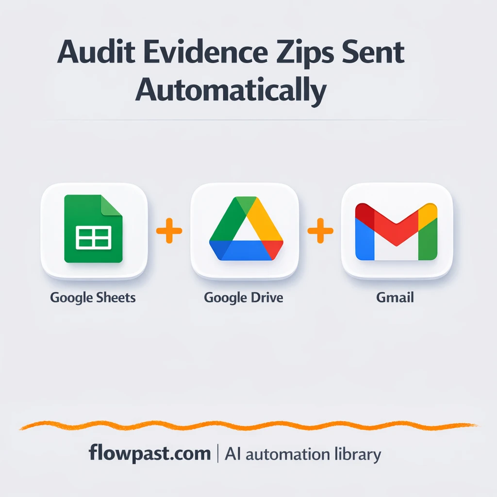 Google Sheets to Gmail, audit-ready ZIP evidence - n8n workflow automation template
