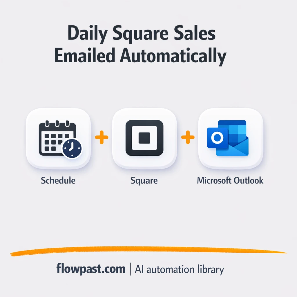 Square to Outlook, daily sales CSVs sent for you - n8n workflow automation template