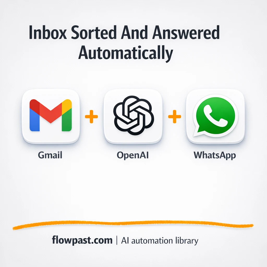 Gmail + WhatsApp: urgent emails surfaced instantly - n8n workflow automation template