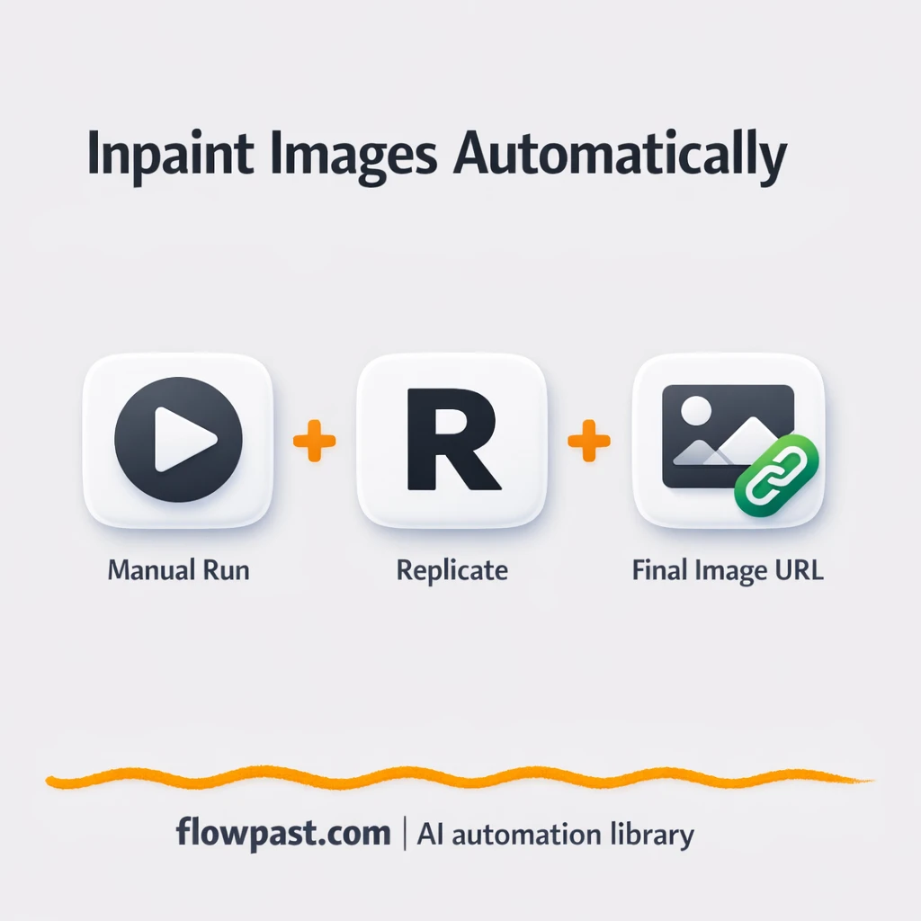 Replicate + Google Sheets: log inpainted image URLs - n8n workflow automation template