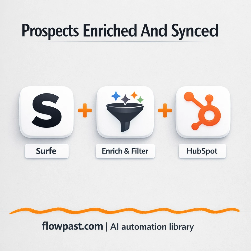 Surfe to HubSpot, clean prospect lists without chaos - n8n workflow automation template
