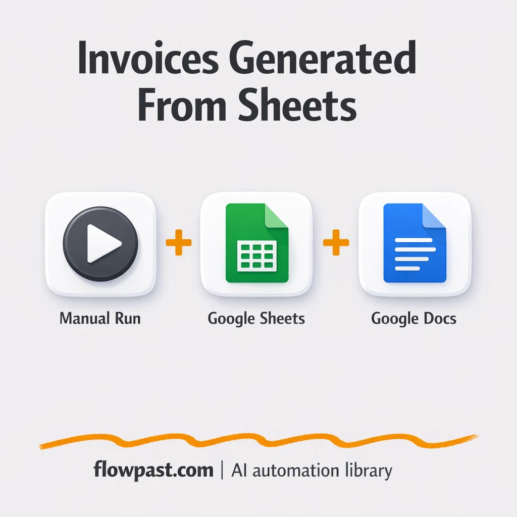 Google Sheets to Google Docs, invoices done right - n8n workflow automation template