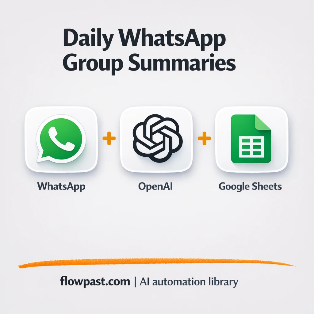 WhatsApp + Google Sheets: daily group digests - n8n workflow automation template
