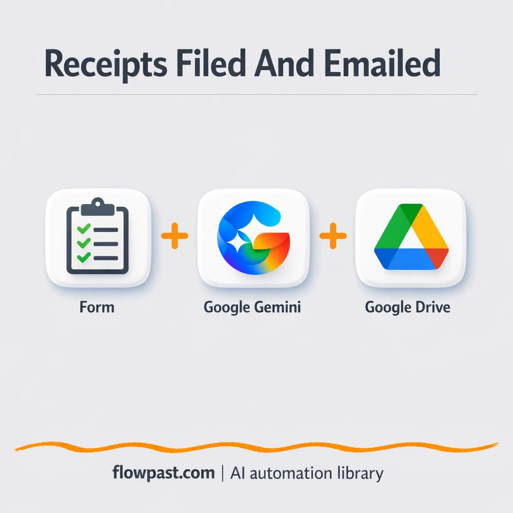 Gmail to Google Drive, receipts filed and confirmed - n8n workflow automation template
