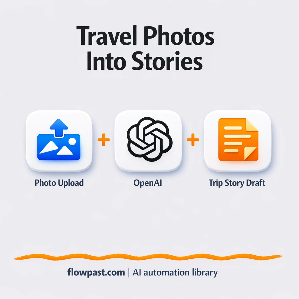 Google Drive + OpenAI, turn trip photos into stories - n8n workflow automation template