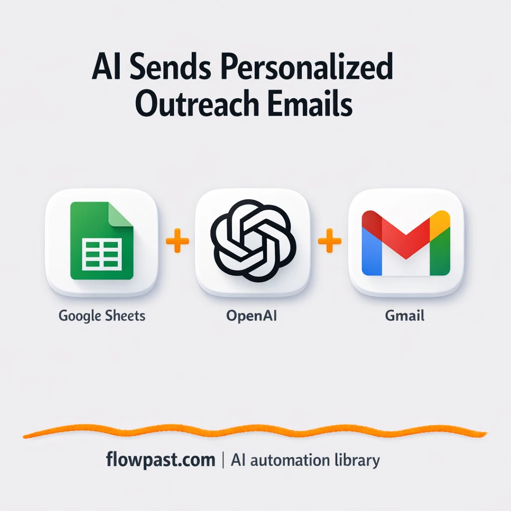 Google Sheets to Gmail, personalized outreach replies - n8n workflow automation template