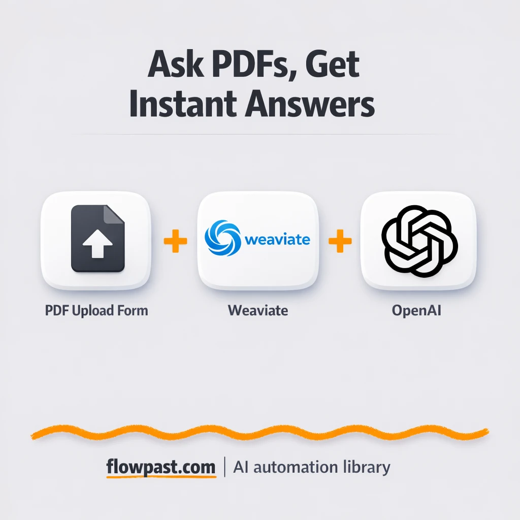 Weaviate + OpenAI: Ask PDFs questions, get cited answers - n8n workflow automation template