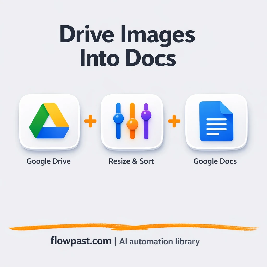 Google Drive to Google Docs, images inserted in order - n8n workflow automation template
