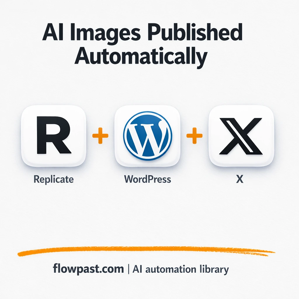 Replicate to WordPress, publish AI images effortlessly - n8n workflow automation template