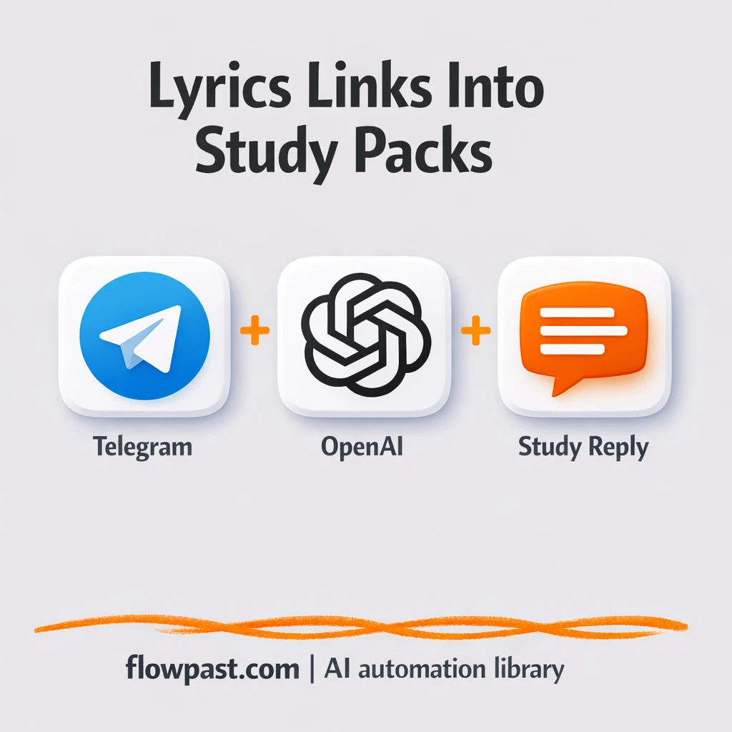 Telegram + OpenAI: clean lyrics and instant analysis - n8n workflow automation template