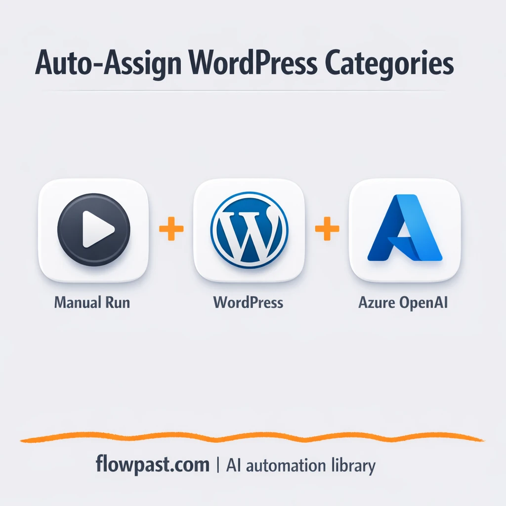 WordPress + Azure OpenAI, correct category IDs fast - n8n workflow automation template