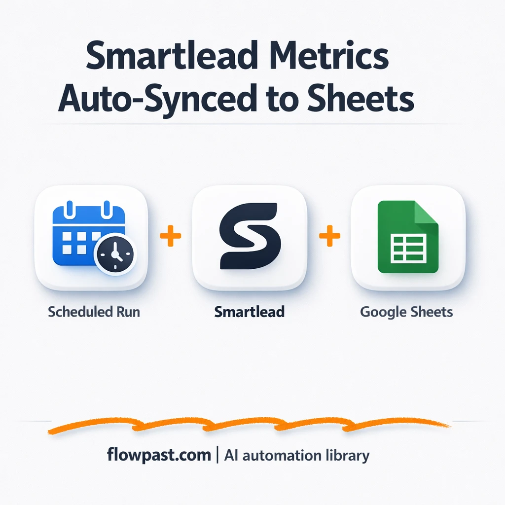 Smartlead to Google Sheets, always-ready email reports - n8n workflow automation template