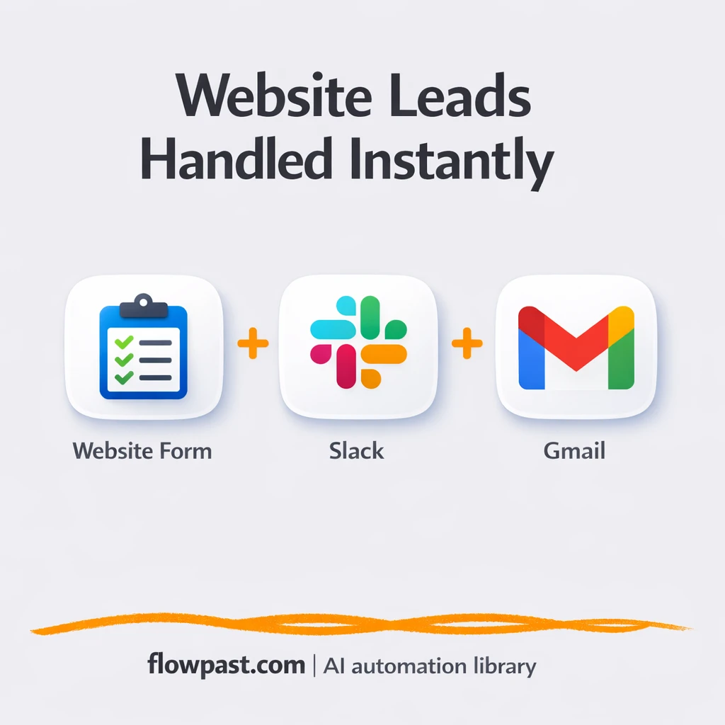 Slack + Google Sheets: never miss a website lead - n8n workflow automation template