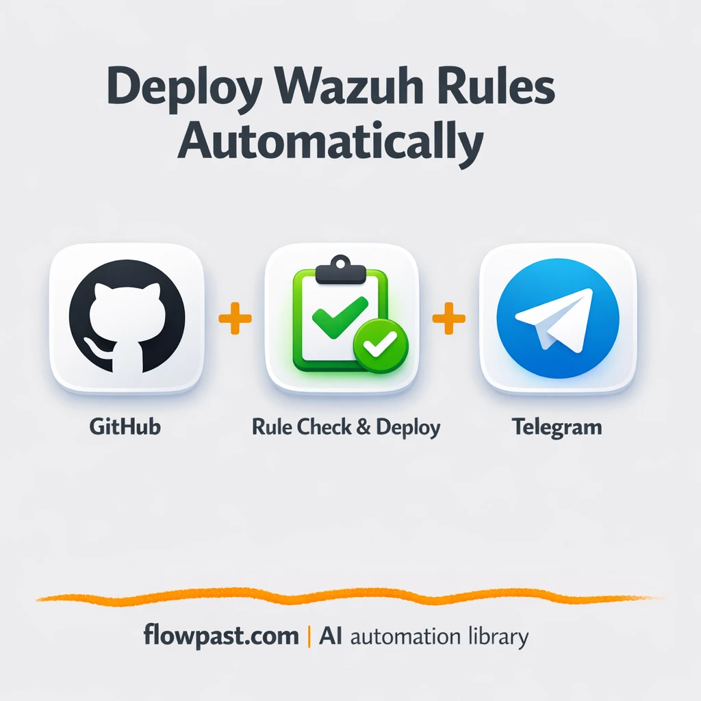 GitHub to Telegram, safer Wazuh rule deploy alerts - n8n workflow automation template