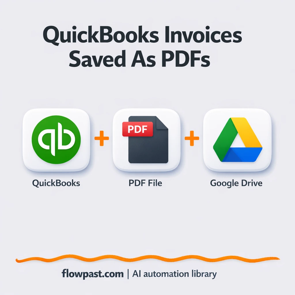 QuickBooks to Google Drive, invoices filed as PDFs - n8n workflow automation template