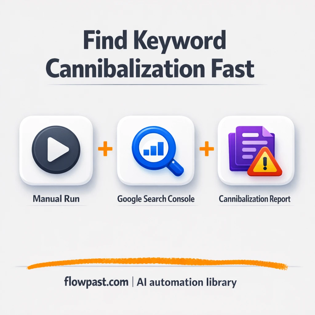 Google Search Console to Google Sheets, spot cannibalization - n8n workflow automation template