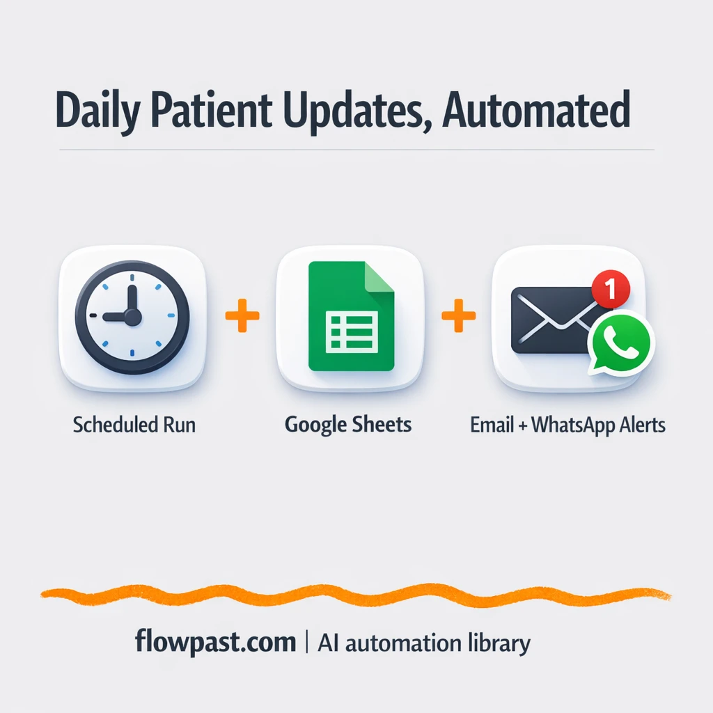 Google Sheets to Gmail, daily patient updates sent - n8n workflow automation template