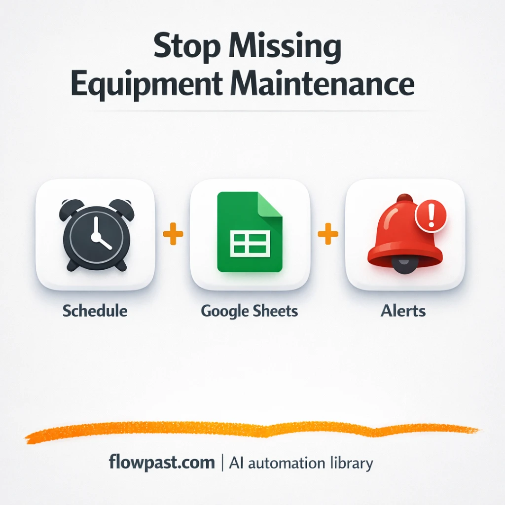 Google Sheets + WhatsApp: maintenance alerts sent - n8n workflow automation template