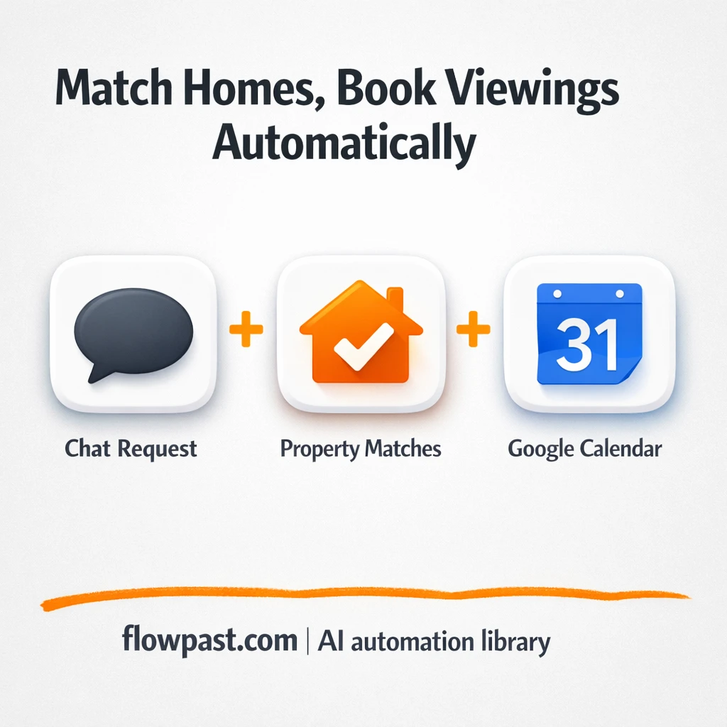 Gmail + Google Calendar, book more property viewings - n8n workflow automation template