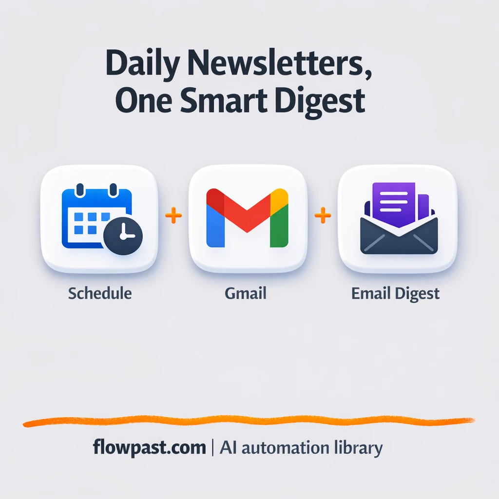Gmail + OpenAI: one clean newsletter digest email - n8n workflow automation template