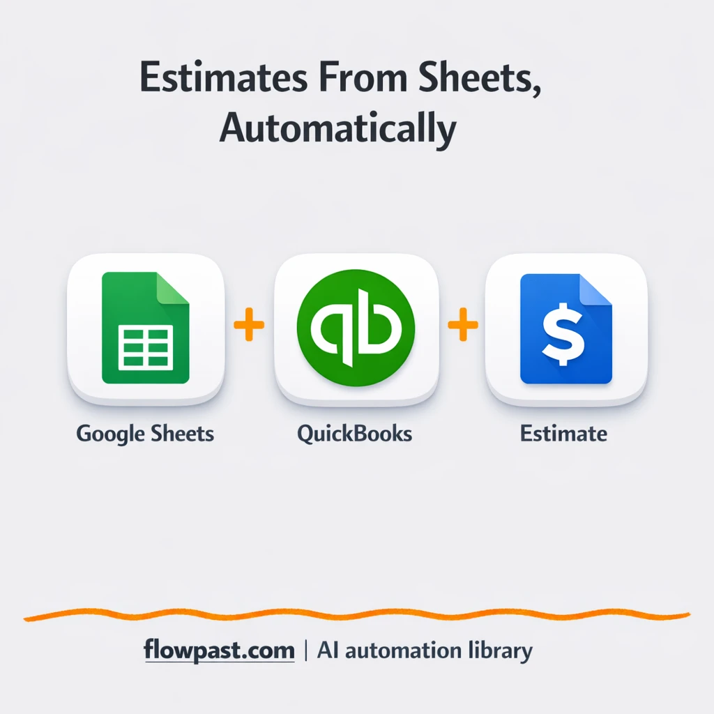 Google Sheets to QuickBooks, estimates created clean - n8n workflow automation template