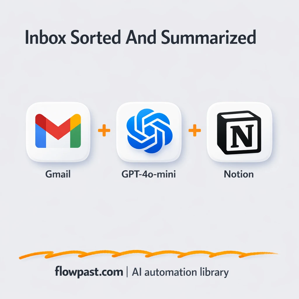 Gmail to Notion, inbox triage you can trust - n8n workflow automation template