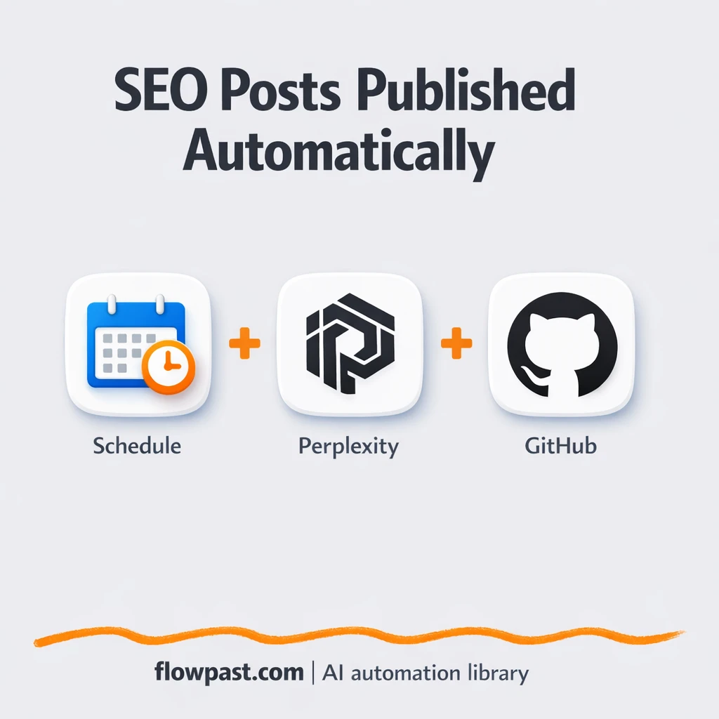 Perplexity to GitHub, SEO posts published reliably - n8n workflow automation template