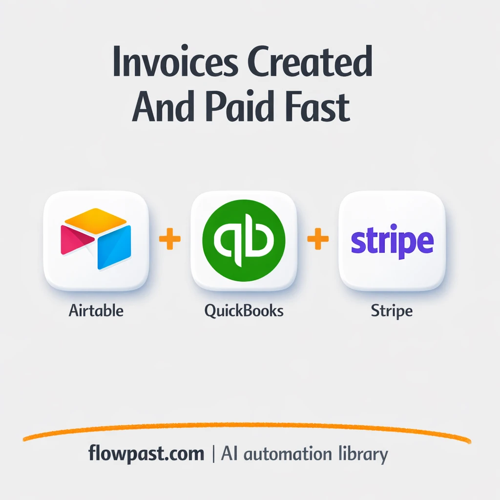 Airtable + QuickBooks: invoices sent without rework - n8n workflow automation template