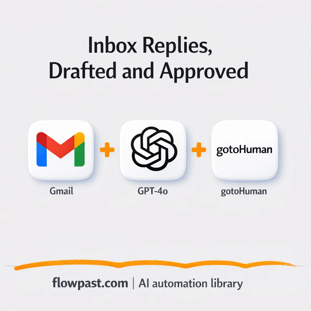 Gmail + OpenAI: replies drafted, you approve in gotoHuman - n8n workflow automation template