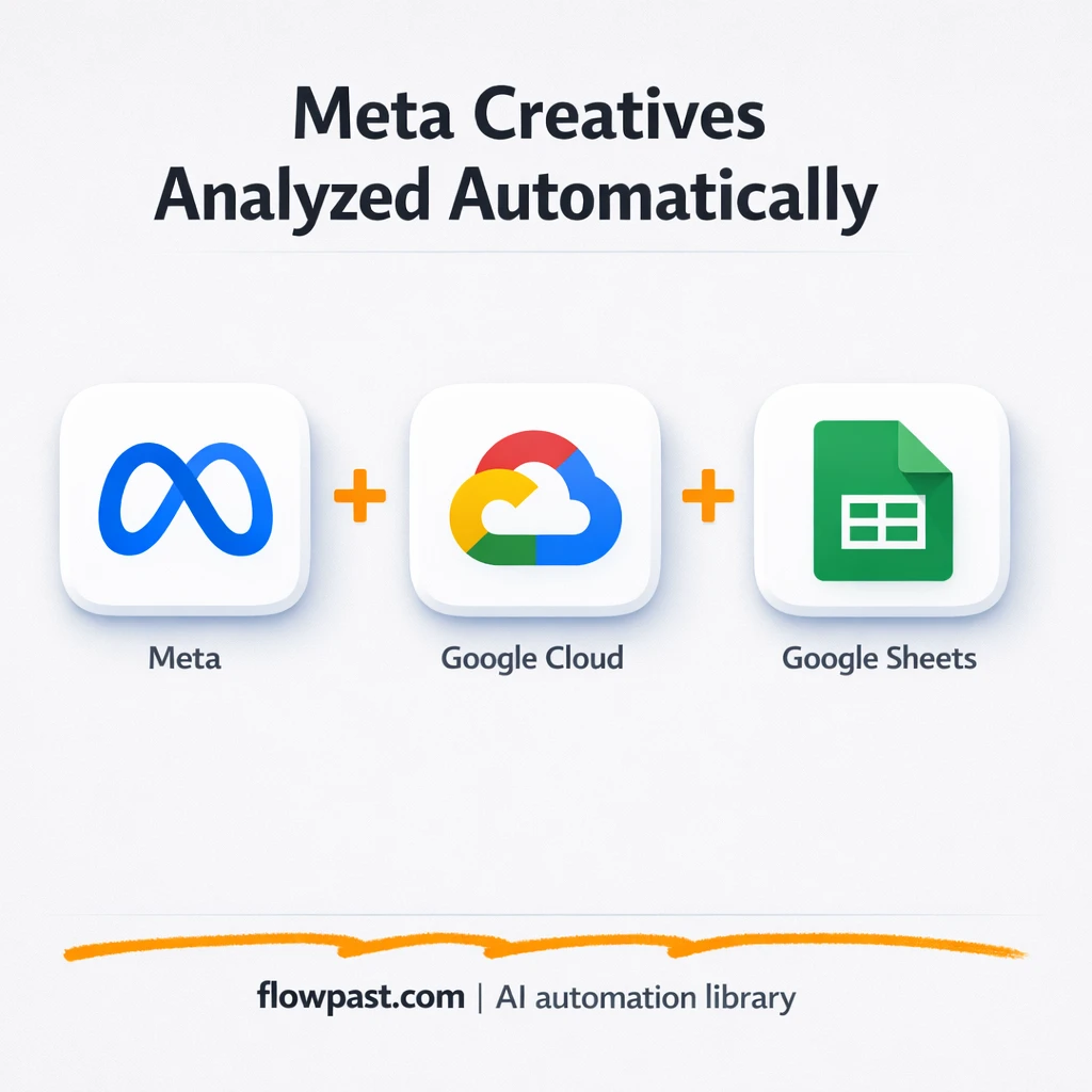 Meta Ads to Google Sheets, creative insights logged - n8n workflow automation template
