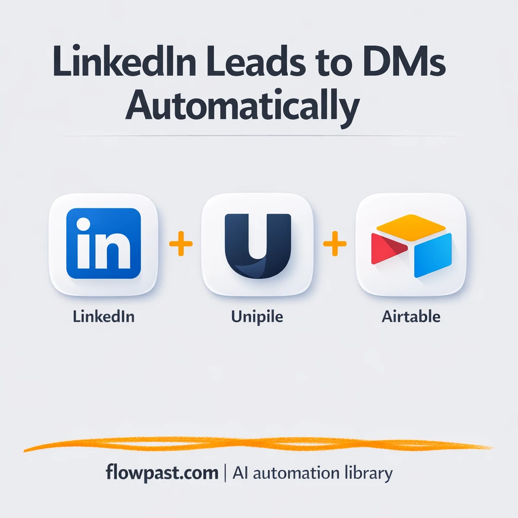 LinkedIn to Airtable, qualified leads and DMs ready - n8n workflow automation template