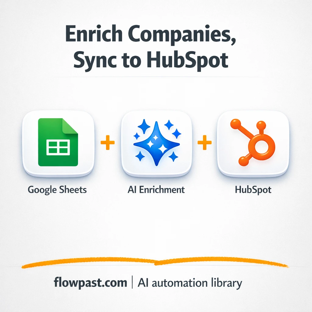 Google Sheets to HubSpot, clean company records fast - n8n workflow automation template